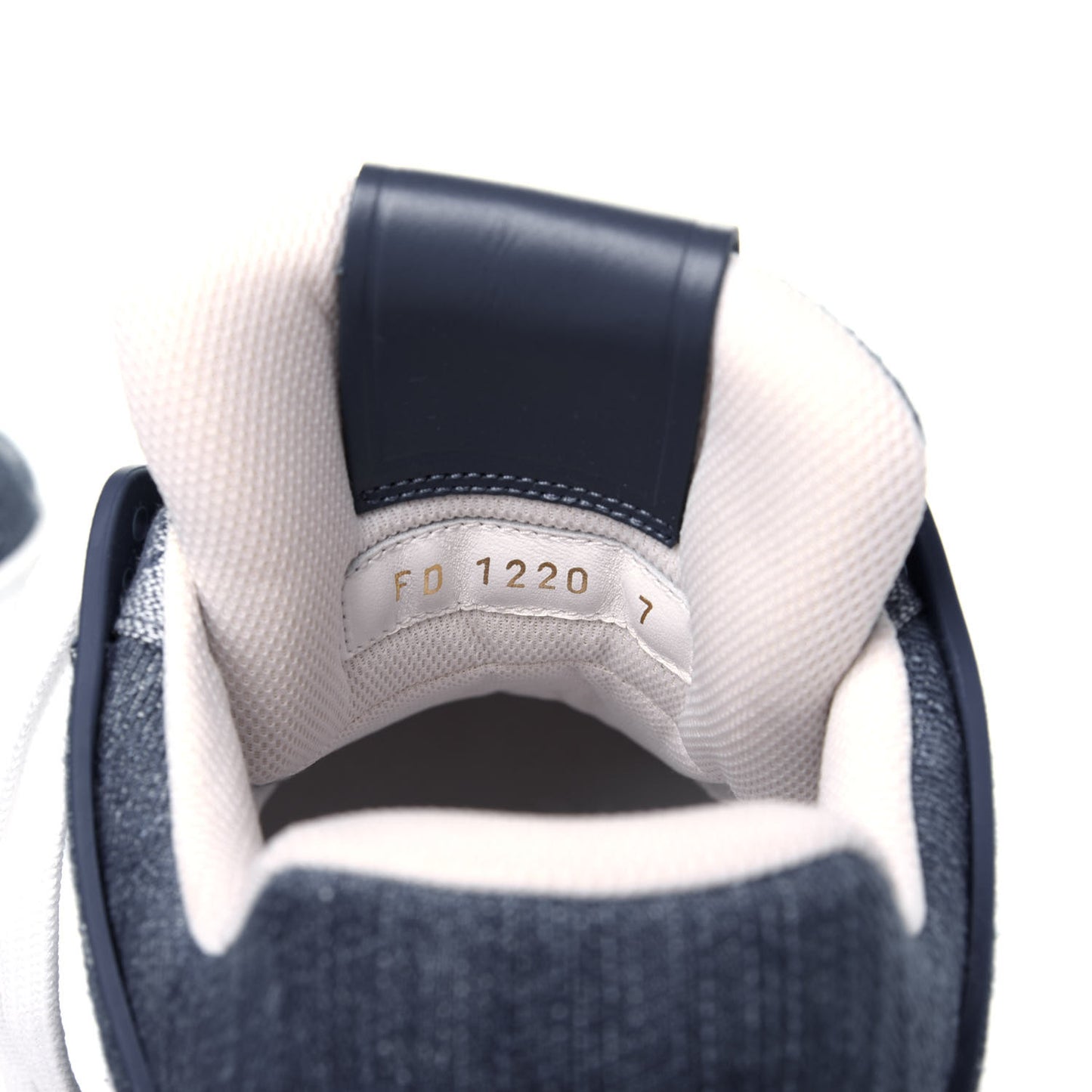 Monogram Denim Mens Trainer Sneakers 7 Blue