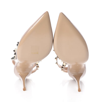 Valentino Garavani Patent Rockstud Ankle Strap Pumps 40 Poudre 7 of 7