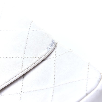 Chanel Lambskin Quilted Medium Double Flap White 10 of 14