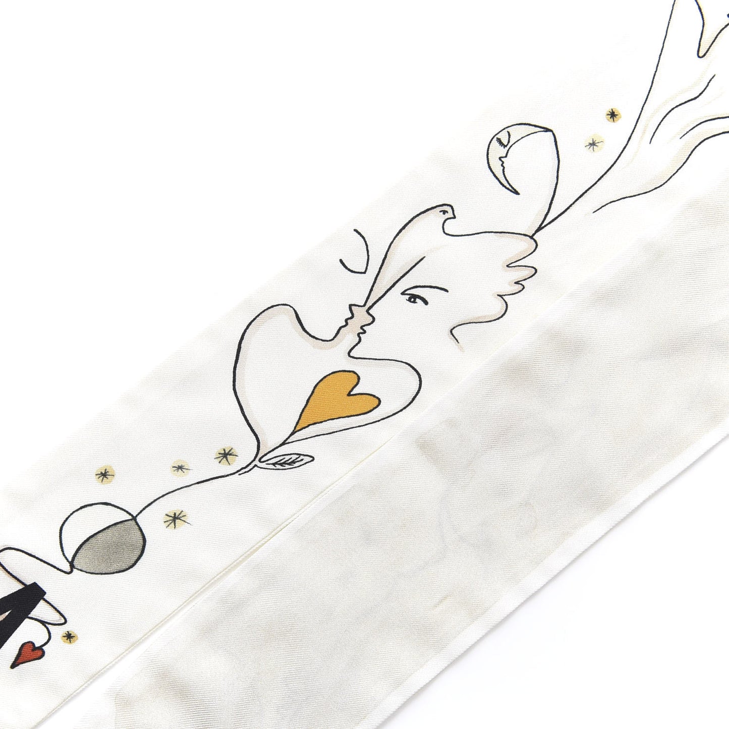 Silk Mitzah Scarf Off White