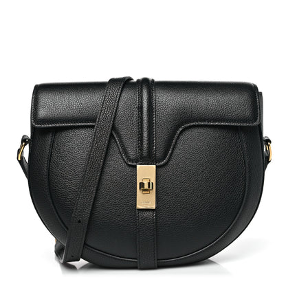 Celine Grained Calfskin Medium Besace 16 Black 1 of 9