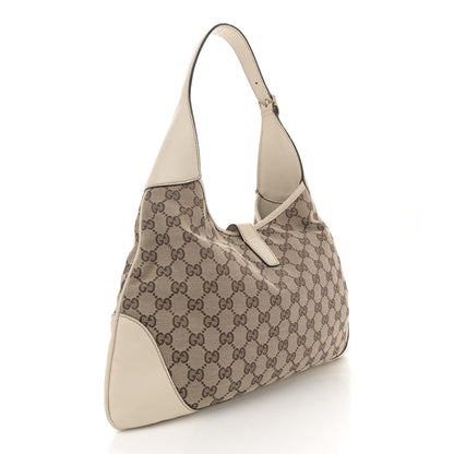 Gucci Monogram Web Jackie O Bouvier Hobo White 3 of 13