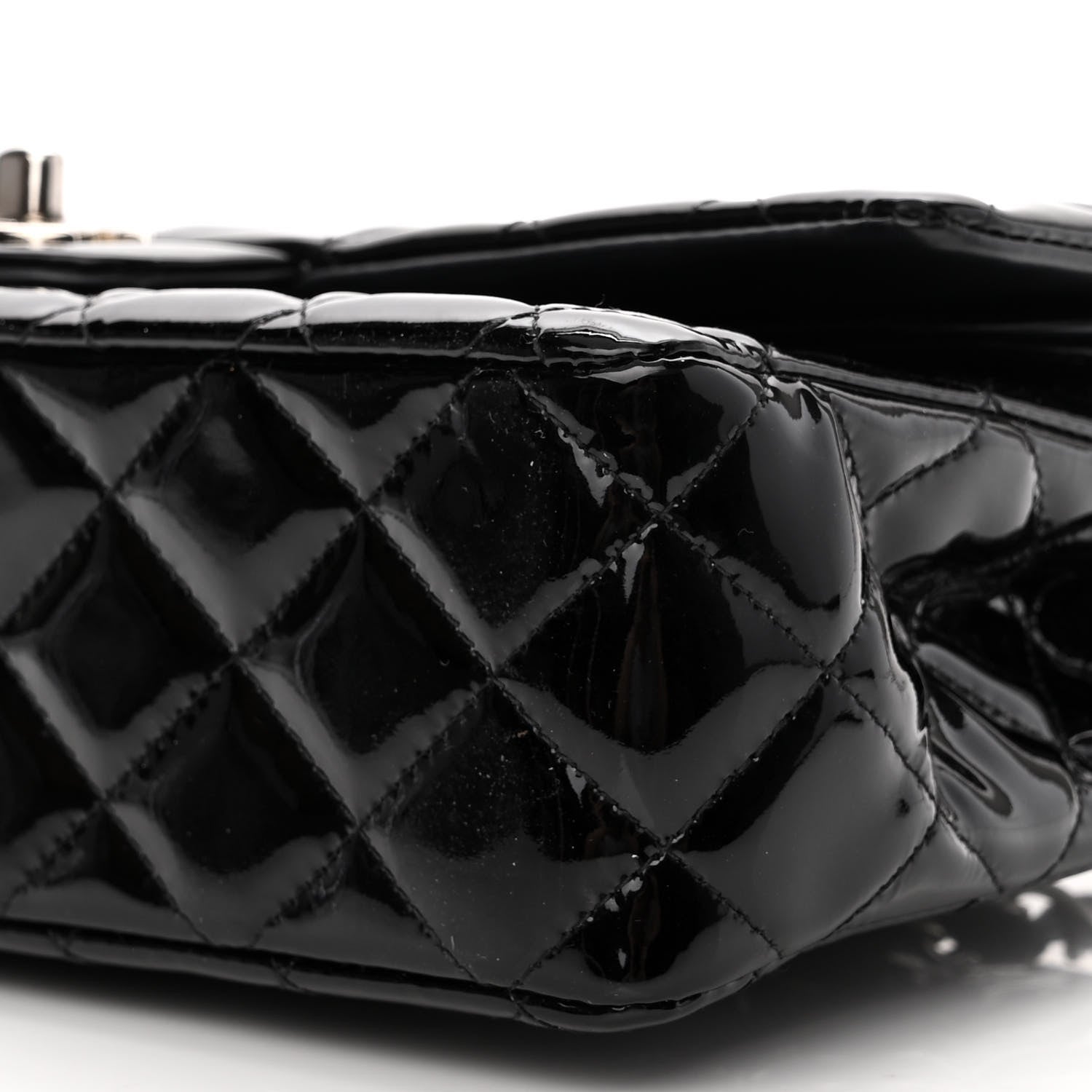 Chanel Patent Quilted Medium Double Flap Black 10 of 12
