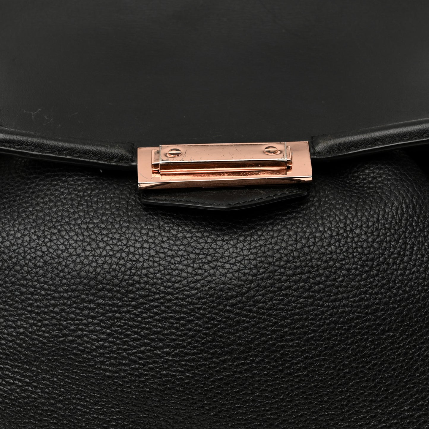 Pebbled Calfskin Prisma Skeletal Backpack Black Rose Gold Hardware