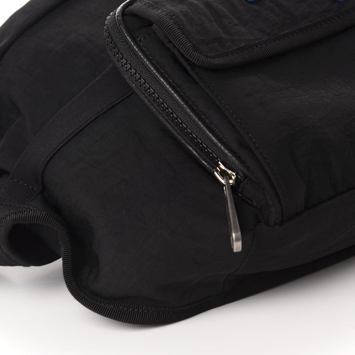 Nylon 80s Logo Patch Belt Bag Black