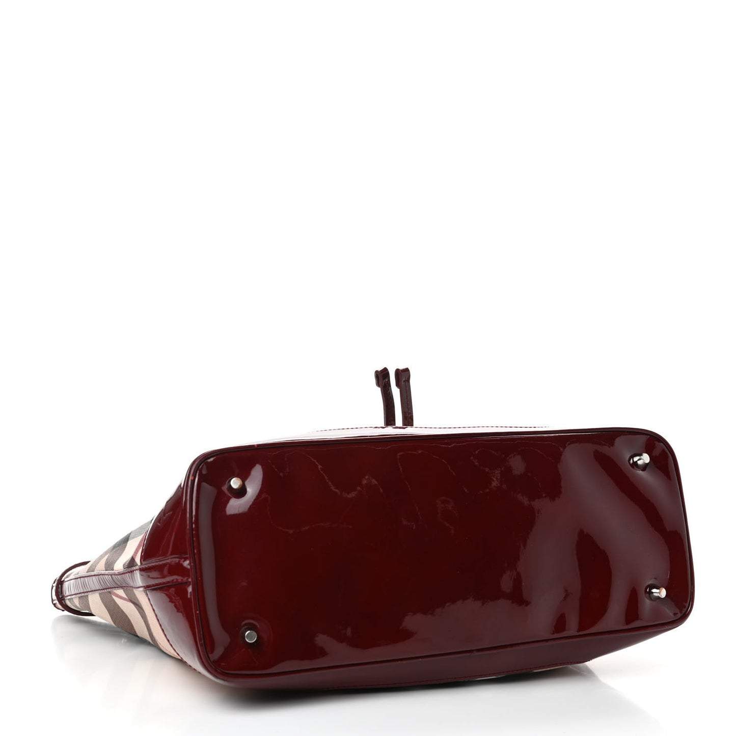 Supernova Check Drawstring Tote Berry Red
