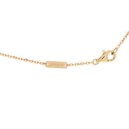 Van Cleef & Arpels 18K Yellow Gold Carnelian Vintage Alhambra Pendant Necklace 4 of 4