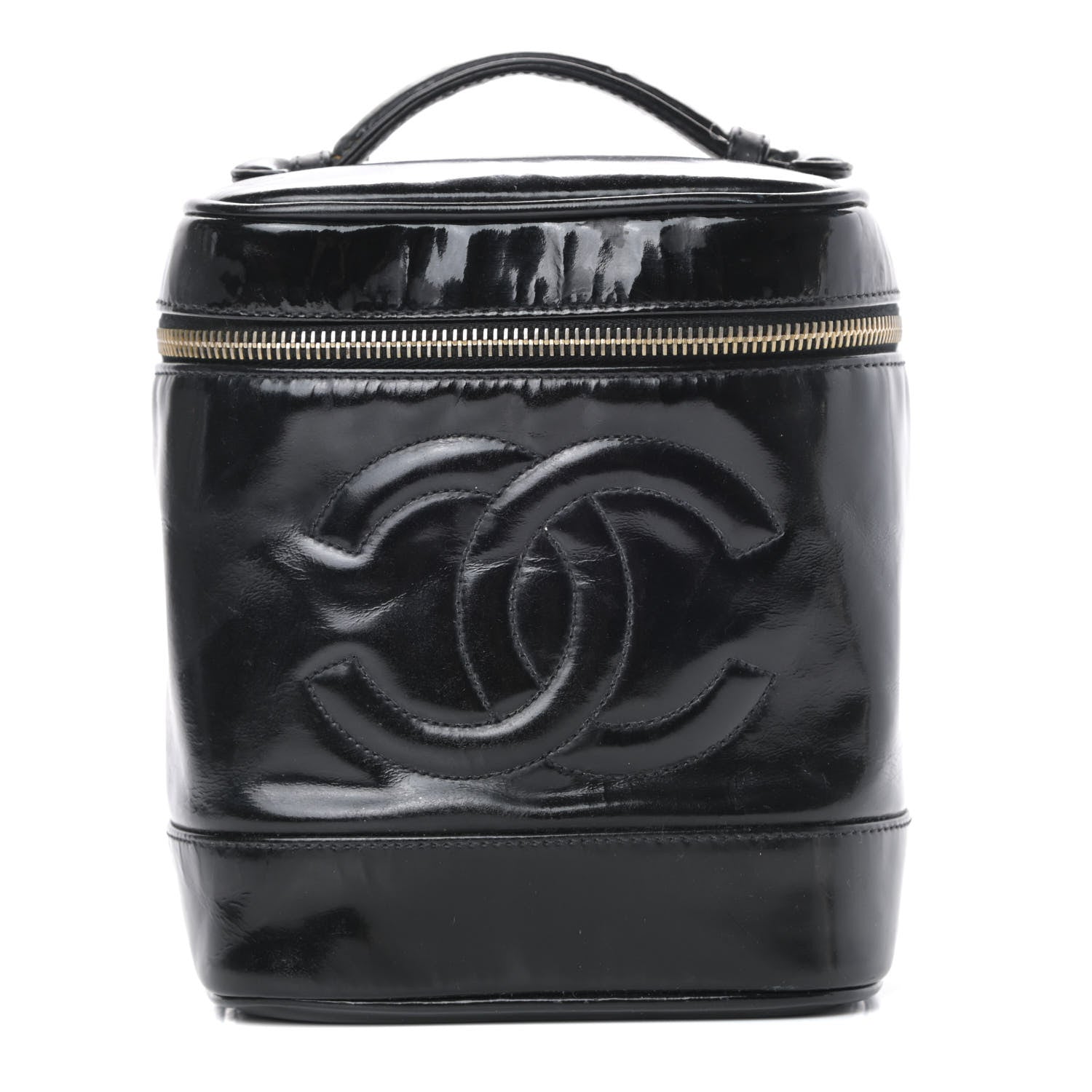 Chanel Patent Vanity Cosmetic Case Black 1 of 13