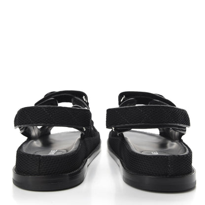Chanel Mesh Velcro Dad Sandals 38.5 Black 6 of 10