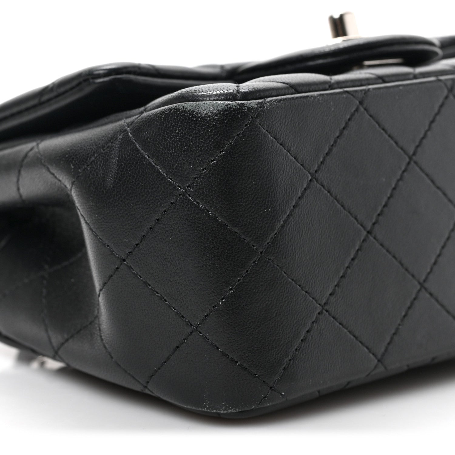Chanel Lambskin Quilted Mini Square Flap Black 8 of 9