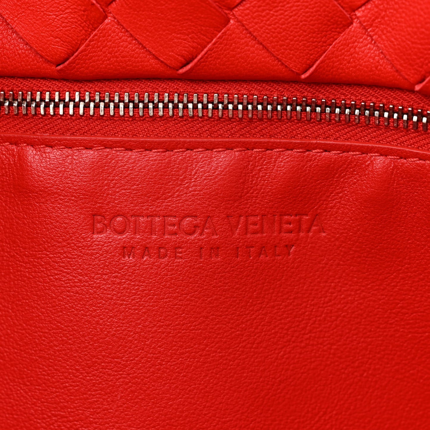 Nappa Intrecciato Garda Tote Red