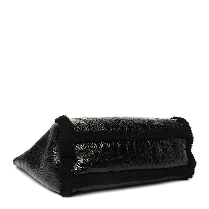 Gucci Patent Shearling Medium Soho Shoulder Bag Black 5 of 13