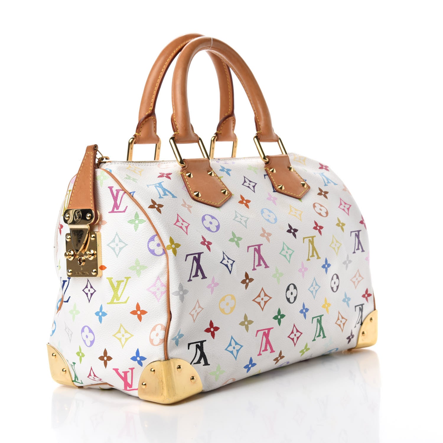 Louis Vuitton Monogram Multicolor Speedy 30 White 3 of 11