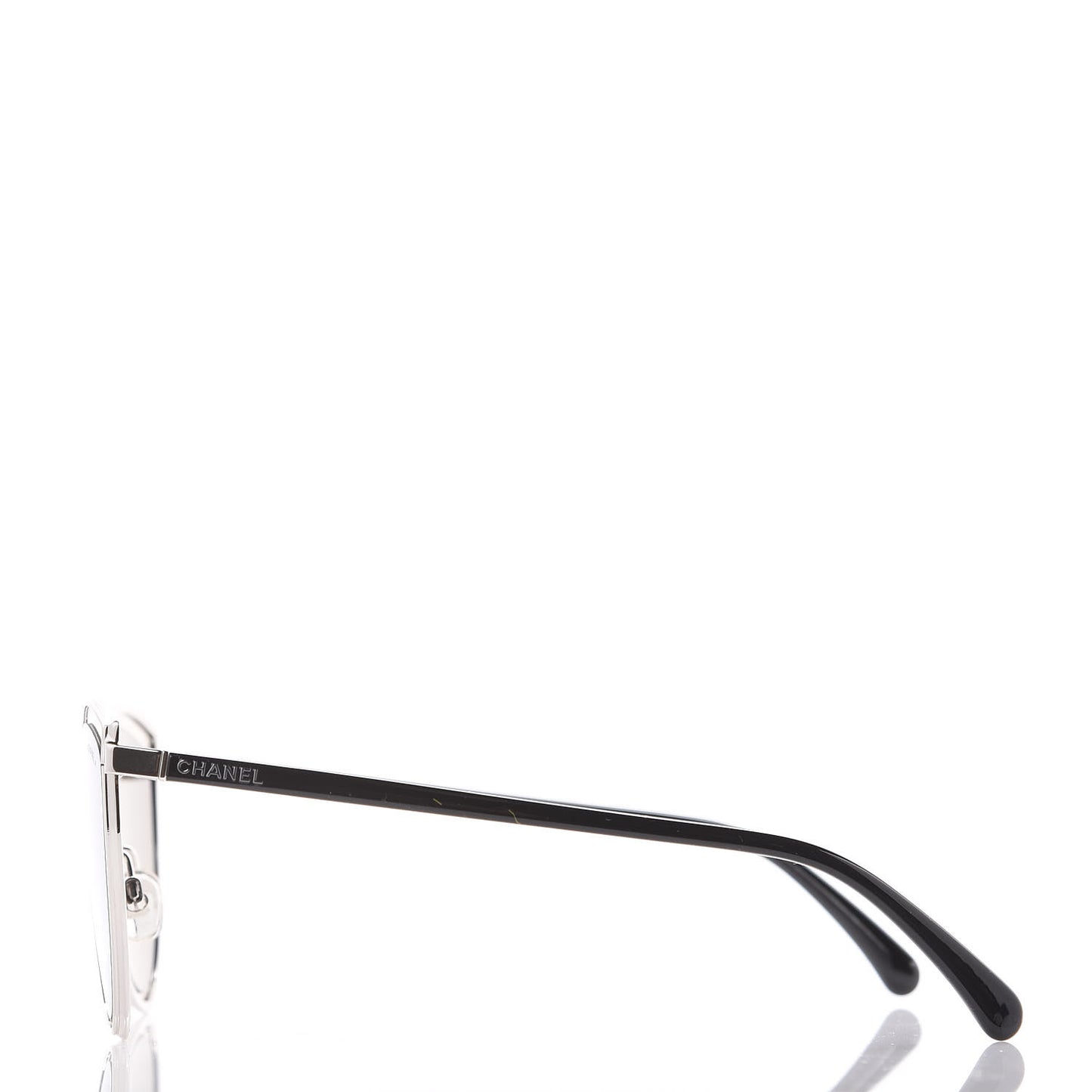Metal Cat Eye Sunglasses 4222 Silver Black
