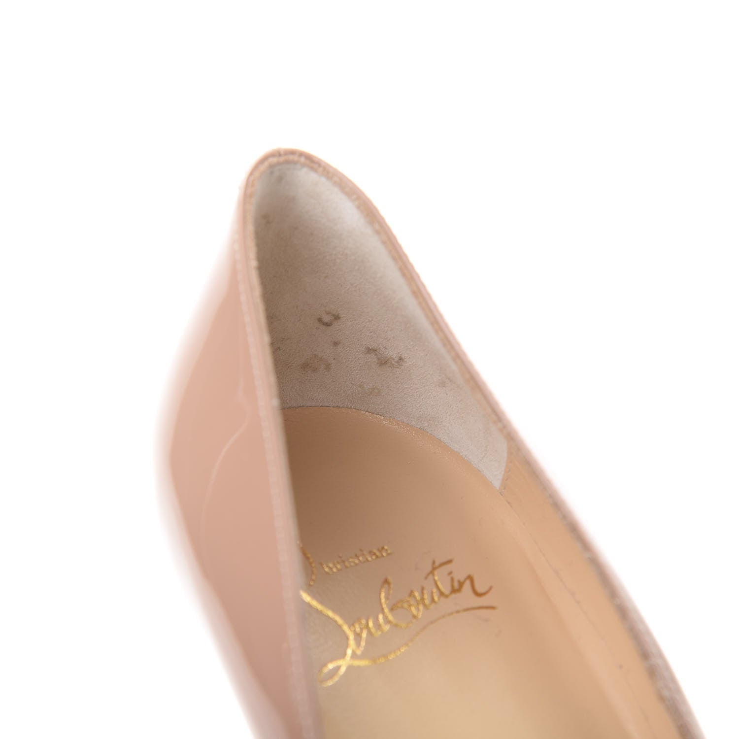 Christian Louboutin Patent Pigalle Follies 85 Pumps 36.5 Nude 9 of 10