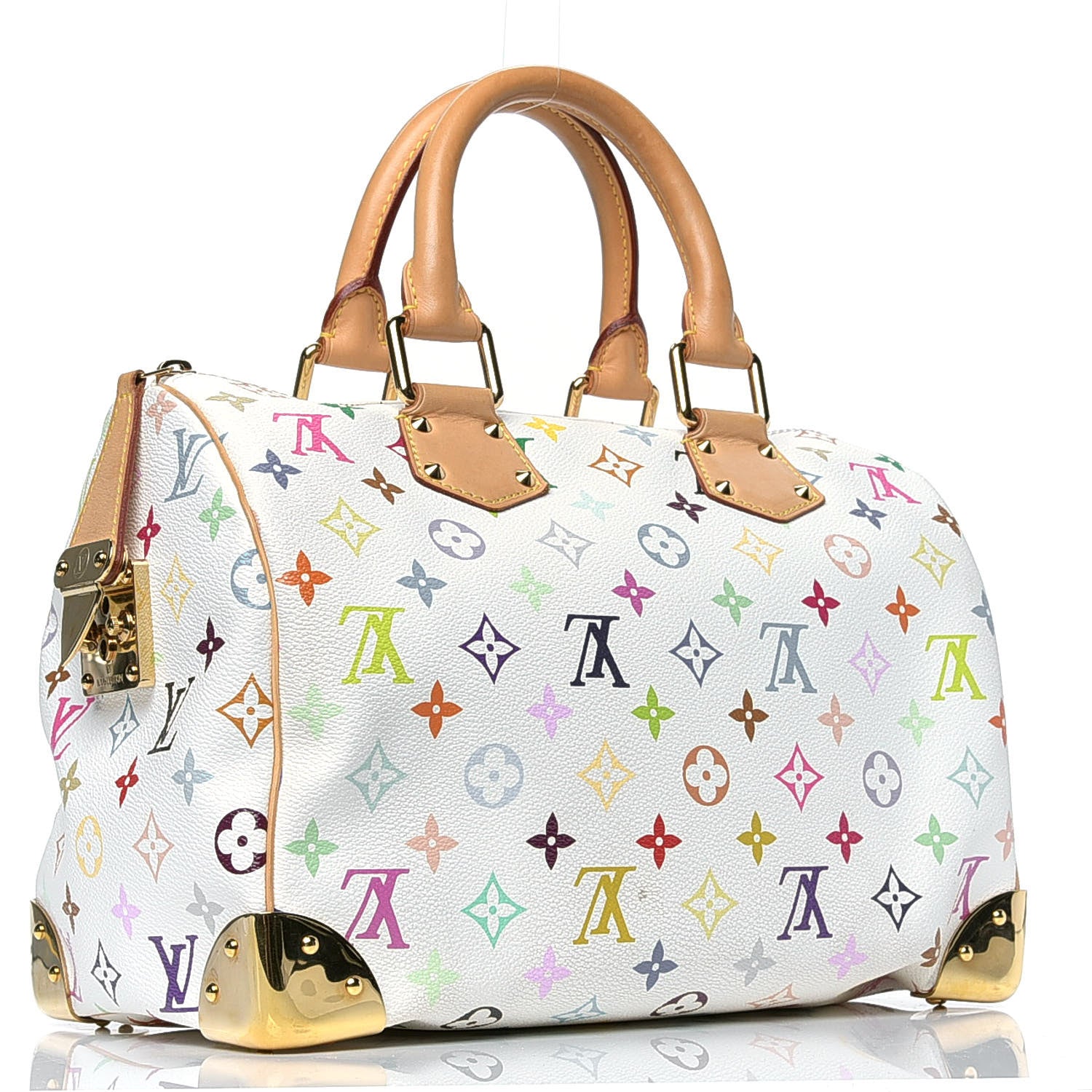 Louis Vuitton Monogram Multicolor Speedy 30 White 2 of 6