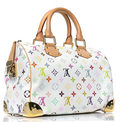 Louis Vuitton Monogram Multicolor Speedy 30 White 2 of 6