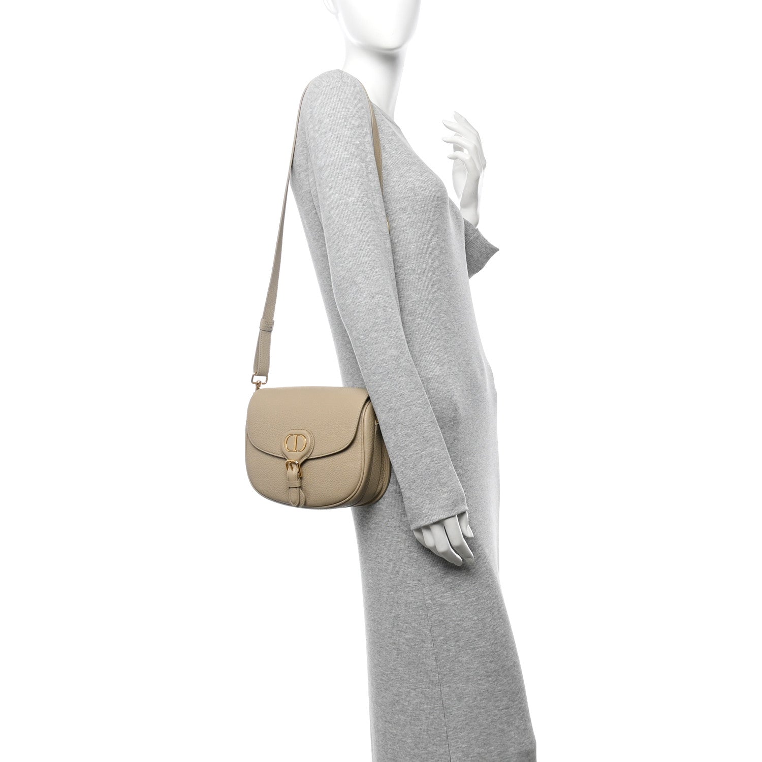 Christian Dior Grained Calfskin Medium Bobby Flap Beige 2 of 9