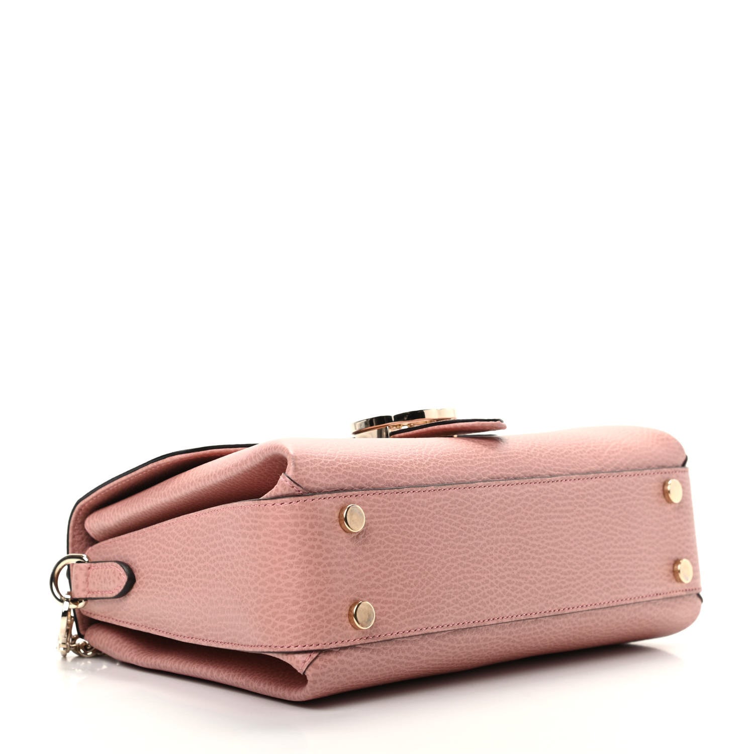 Gucci Dollar Calfskin Interlocking G Top Handle Shoulder Bag Soft Pink 4 of 9