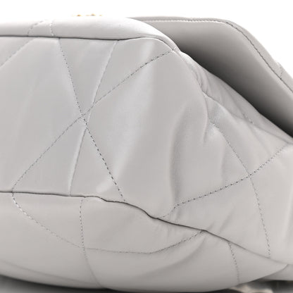 Chanel Lambskin Quilted Large Chanel 19 Flap Grey 10 of 11