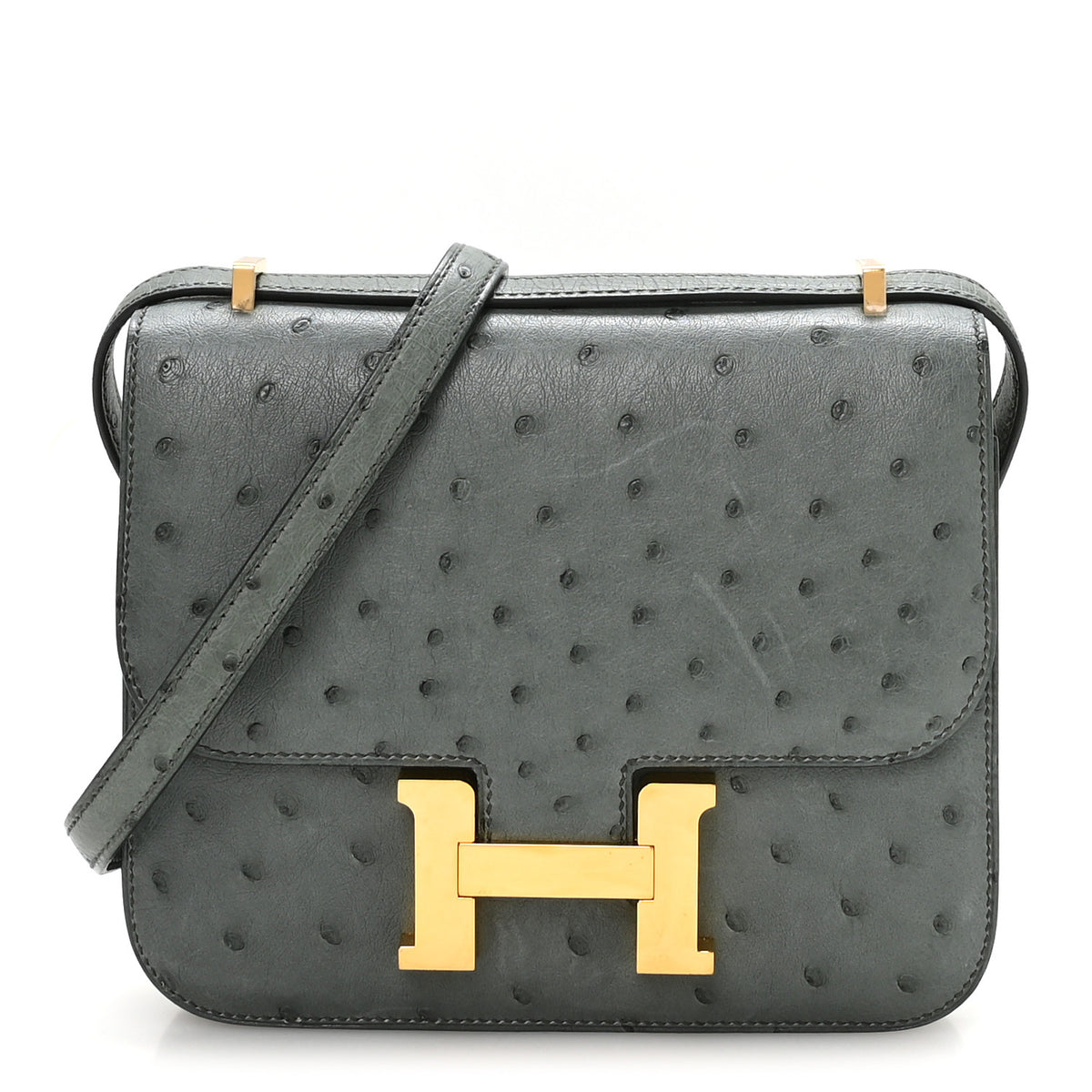 Hermes Ostrich Constance 18 Vert Amande 1 of 11