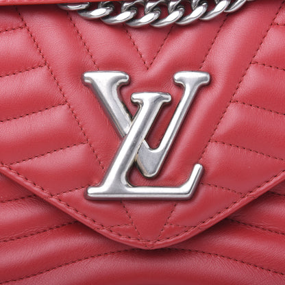Louis Vuitton Calfskin New Wave Chain MM Ecarlate 7 of 14