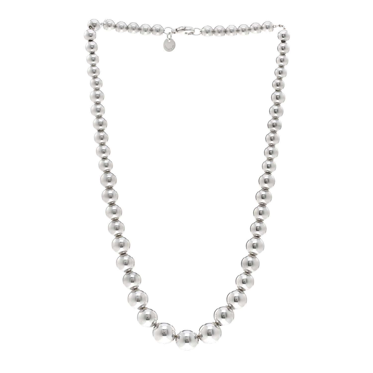 Tiffany Sterling Silver HardWear Graduated Ball Necklace 3 of 4