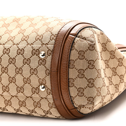 Gucci Monogram Cellarius Calfskin Medium Bella Hobo Beige Ebony Cuir 10 of 10