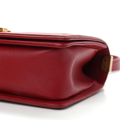 Chanel Lambskin Quilted Medium Boy Flap Dark Red 9 of 12