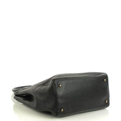 Chanel Calfskin Tall Cerf Tote Black 3 of 7