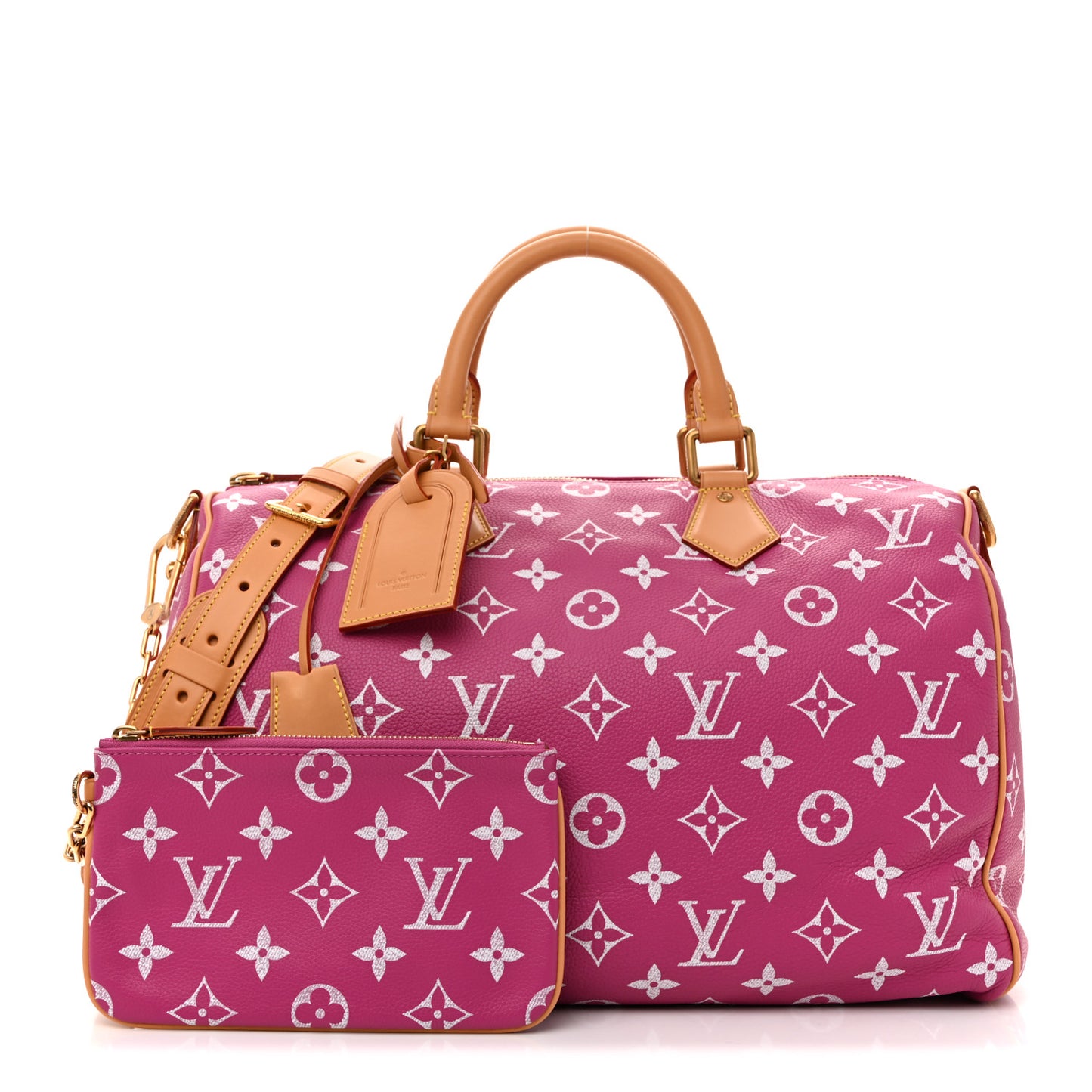 Calfskin Monogram Speedy P9 Bandouliere 40 Agate