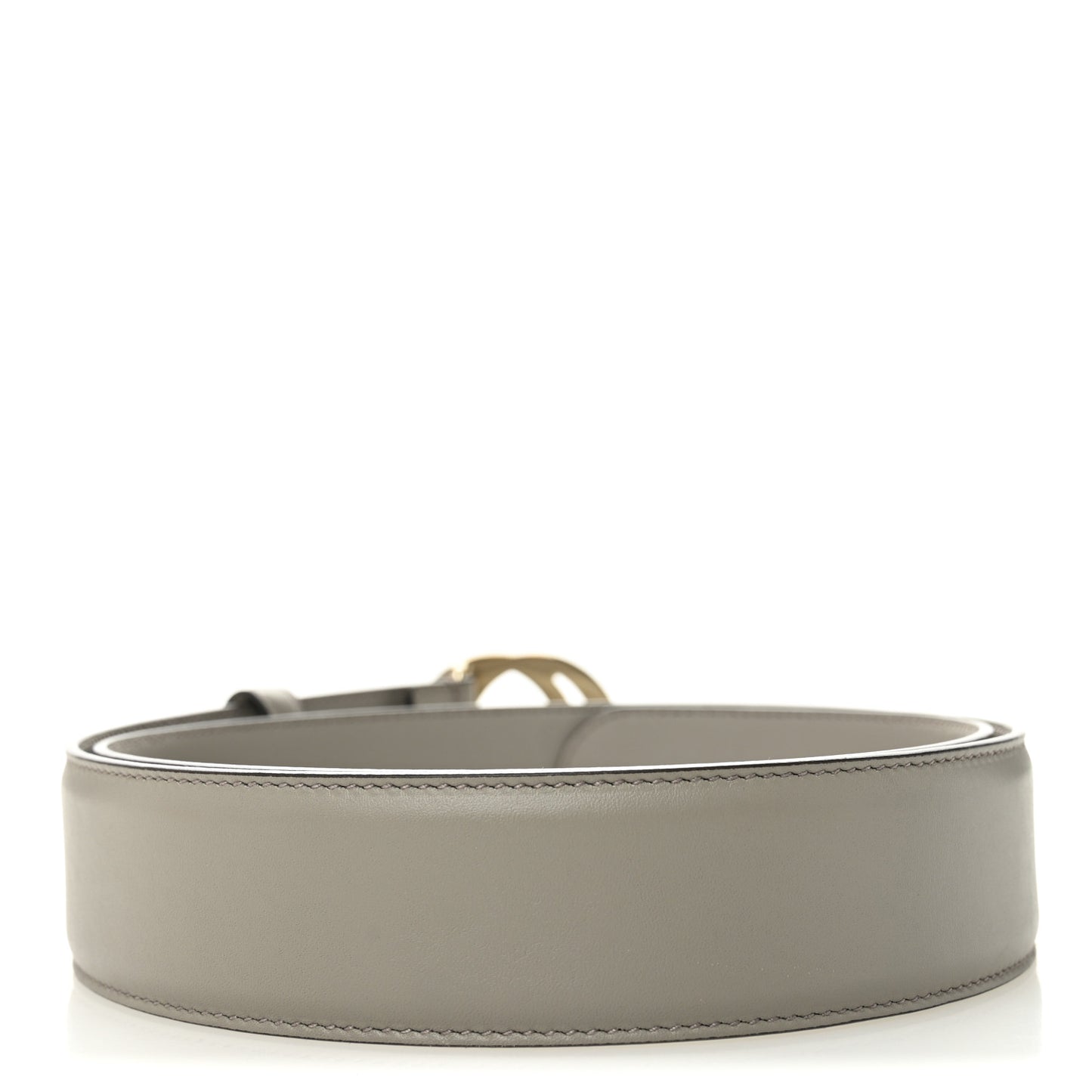 Moon Calfskin Interlocking G 37mm Belt 90 36 Storm Grey