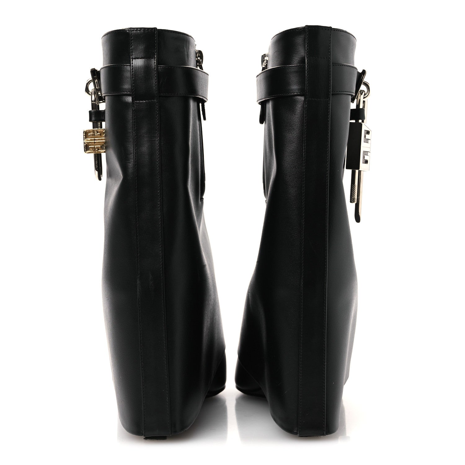 Givenchy Calfskin Shark Lock Ankle Boots 41 Black 6 of 15