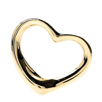 Tiffany 18K Yellow Gold 22mm Elsa Peretti Open Heart Pendant 1 of 3
