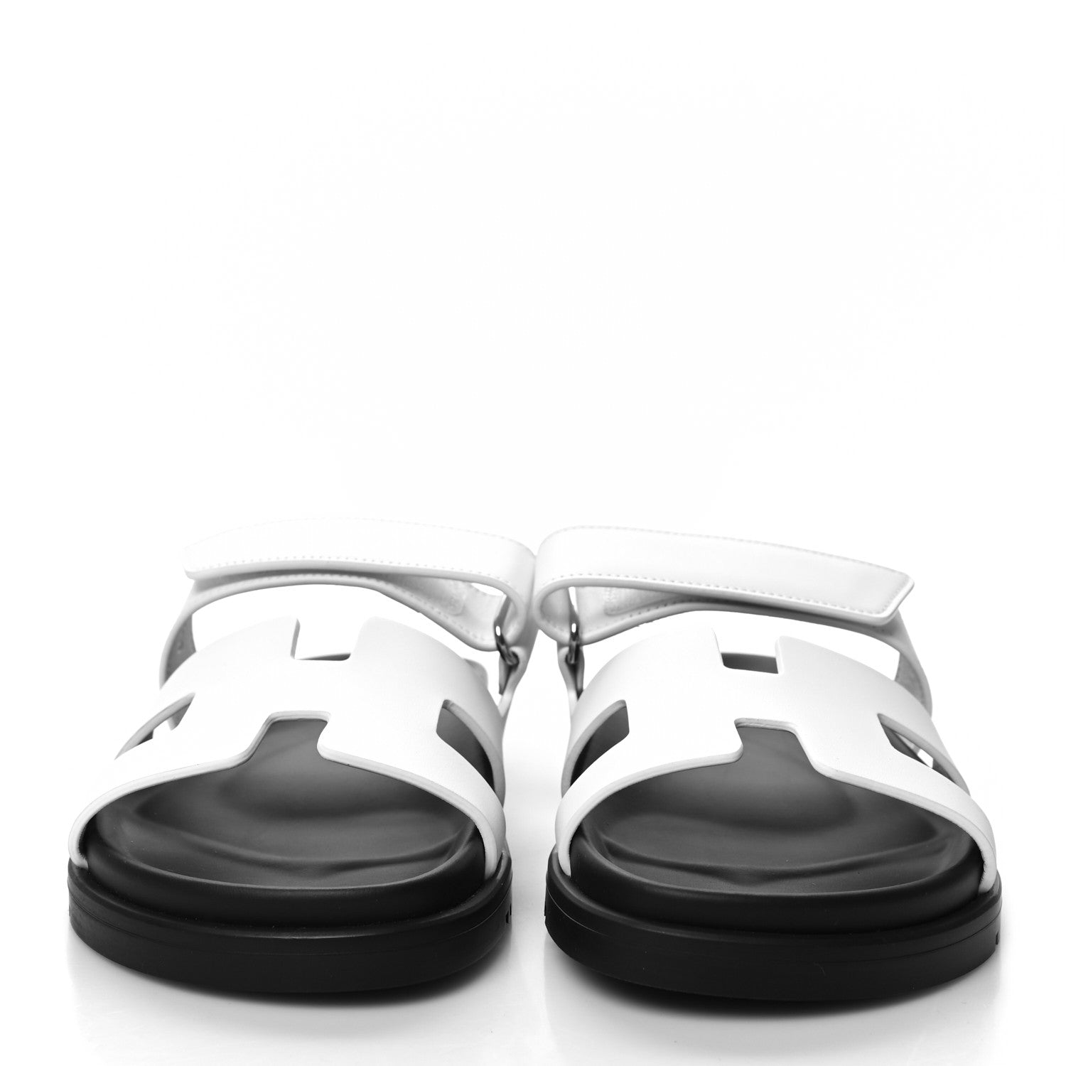 Hermes Calfskin Womens Chypre Sandals 35.5 White 2 of 9