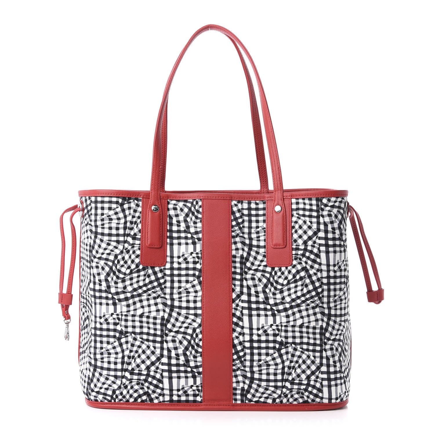 MCM Visetos Medium Liz Reversible Shopper Tote Black Red 13 of 19