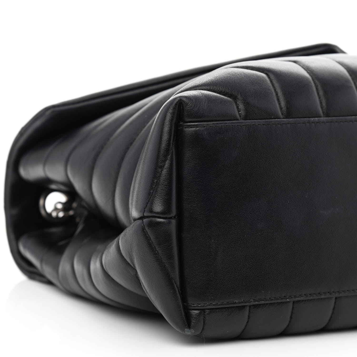 Saint Laurent Calfskin Y Quilted Monogram Medium Loulou Chain Satchel Black 9 of 10