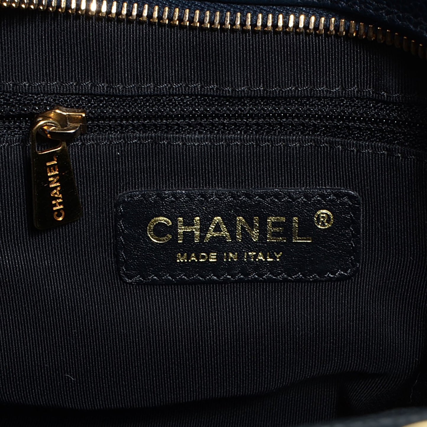 Caviar Quilted Petit Timeless Tote PTT Navy