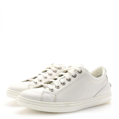 Jimmy Choo Smooth Calfskin Star Studded Cash Sneakers 40 Ultra White 4 of 10