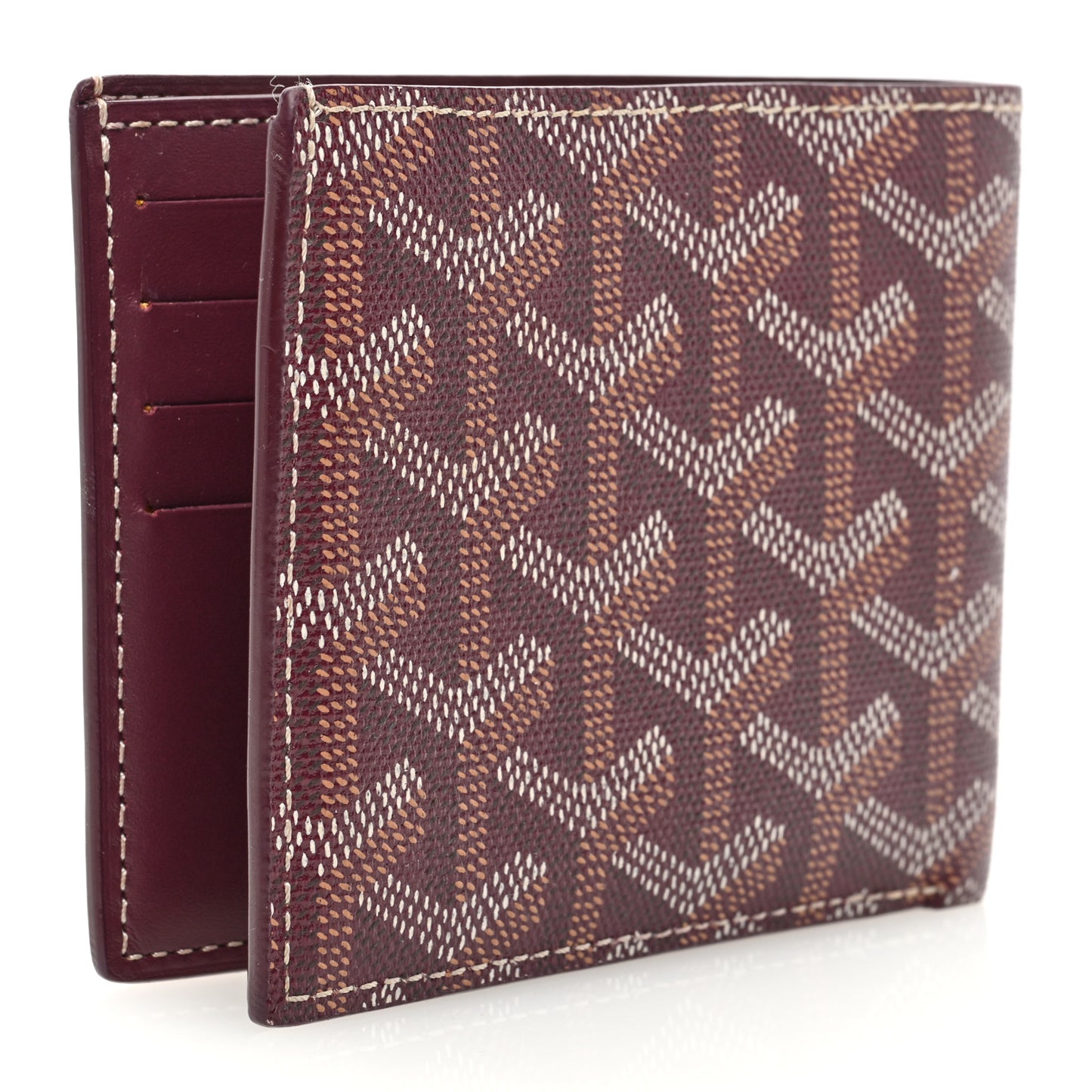 Goyardine Bi-Fold Victoire PM Wallet Bordeaux