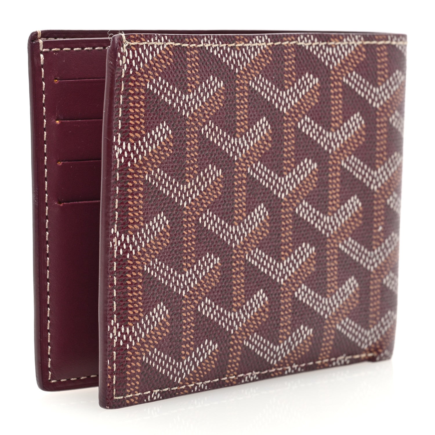 Goyard Goyardine Bi-Fold Victoire PM Wallet Bordeaux 3 of 6