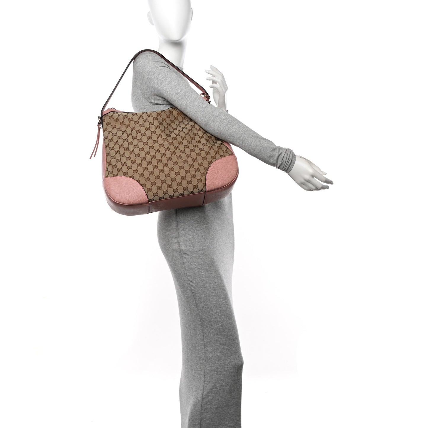 GG Monogram Large Margaux Hobo Beige Soft Pink