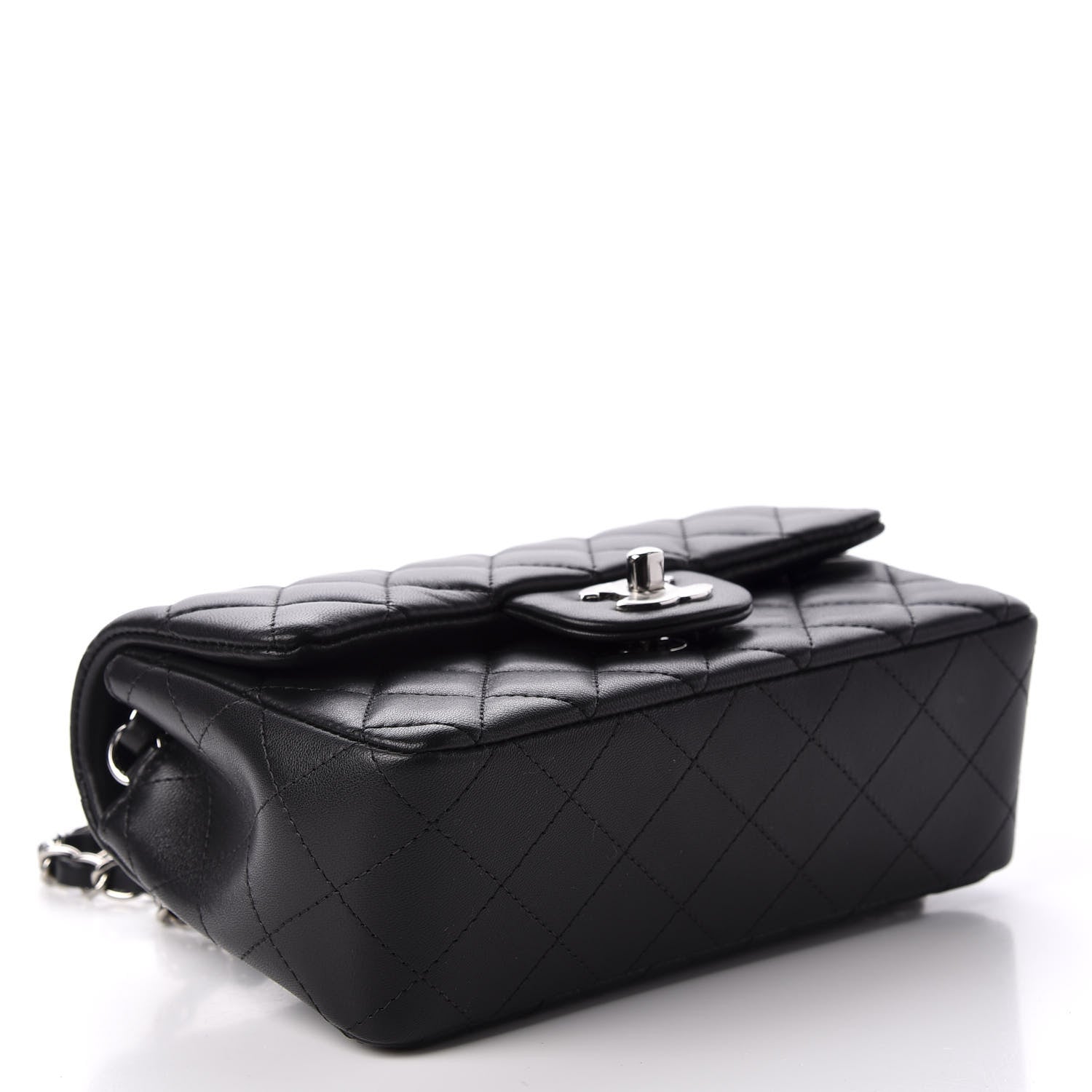 Chanel Lambskin Quilted Mini Rectangular Flap Black 4 of 10