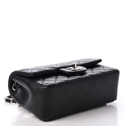 Chanel Lambskin Quilted Mini Rectangular Flap Black 4 of 10