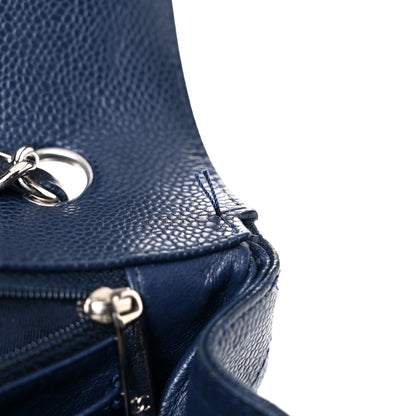 Chanel Caviar Quilted Jumbo Double Flap Navy Blue 18 of 25