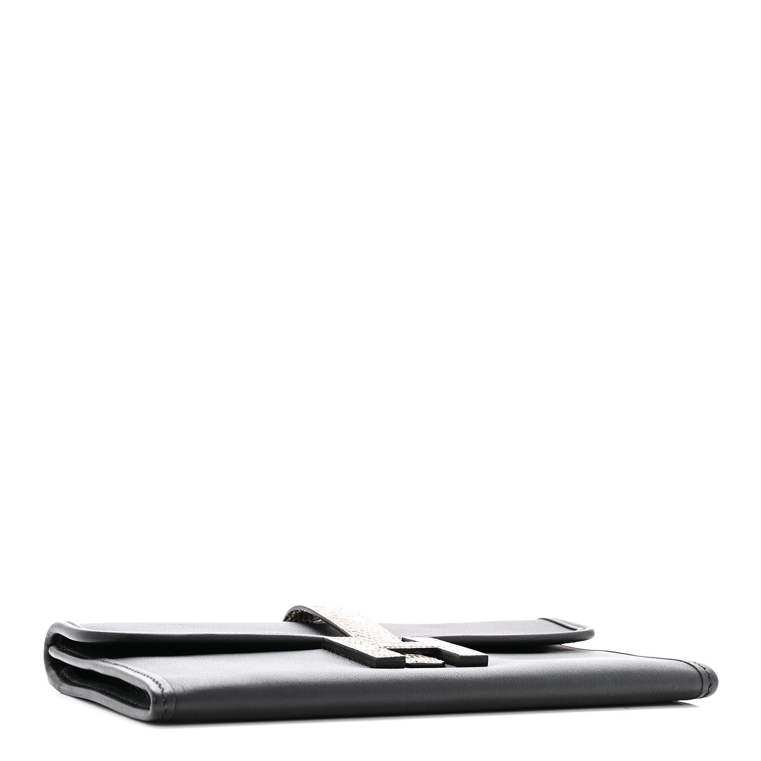 Hermes Swift Lizard Jige Touch Duo Clutch Black Ombre 4 of 7
