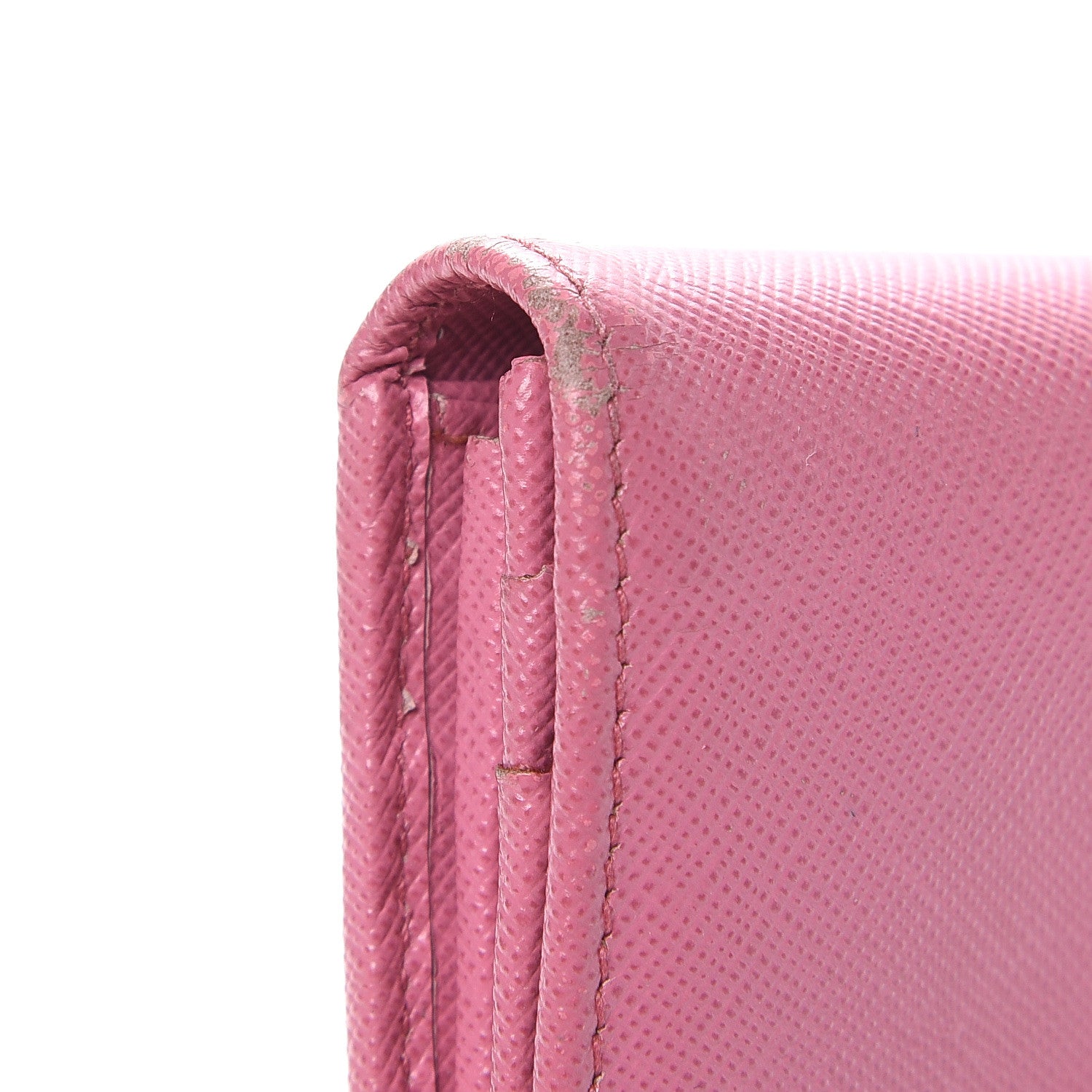 Prada Saffiano Metal Continental Flap Wallet Begonia 10 of 14