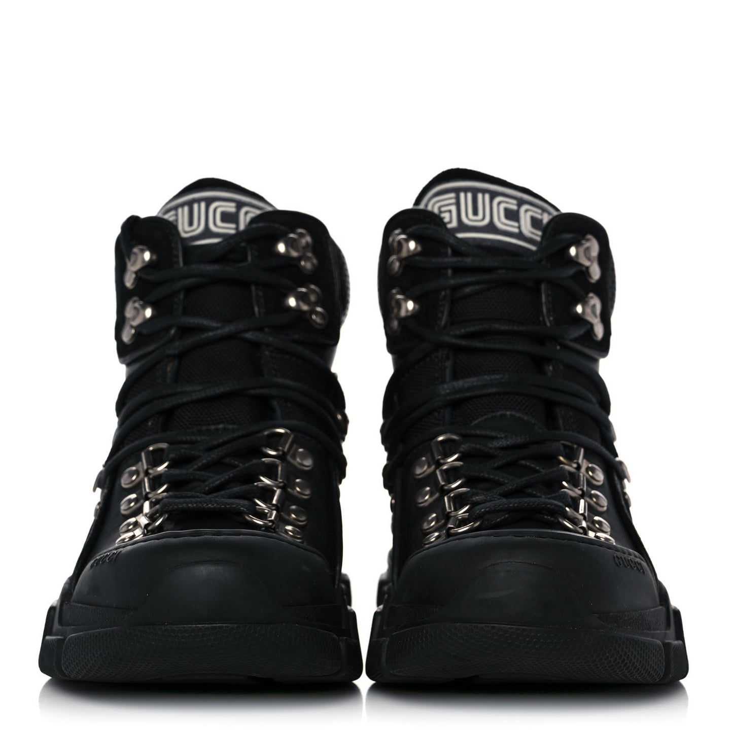 X SEGA Calfskin Suede Technical Canvas Womens Flashtrek High-Top Sneakers 35 Black