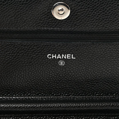 Chanel Caviar Quilted Wallet On Chain WOC Black 6 of 15