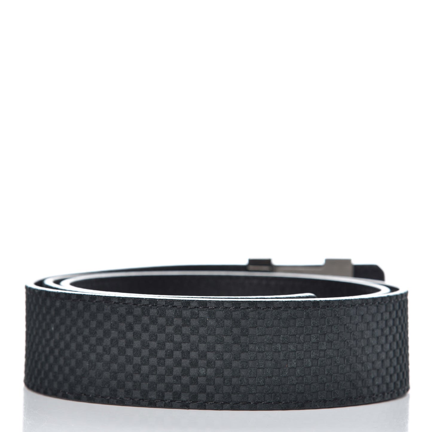 Suede Calfskin Mini Damier 40mm LV Initiales Belt 100 40 Black